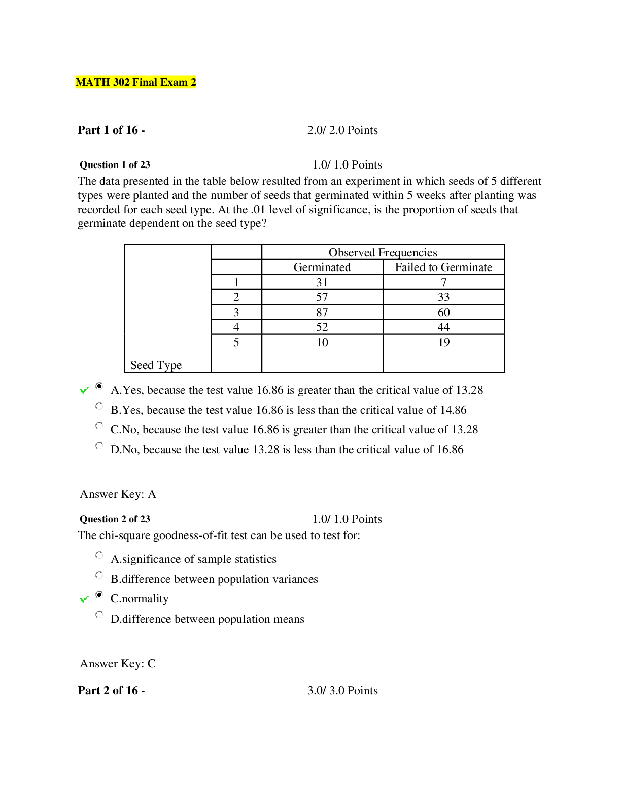 Preview image for MATH 302 Final Exam 2